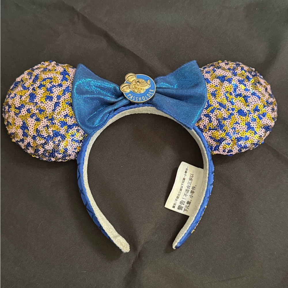 Disney Parks Annual Passholder Sequin Minnie Ears Headband
